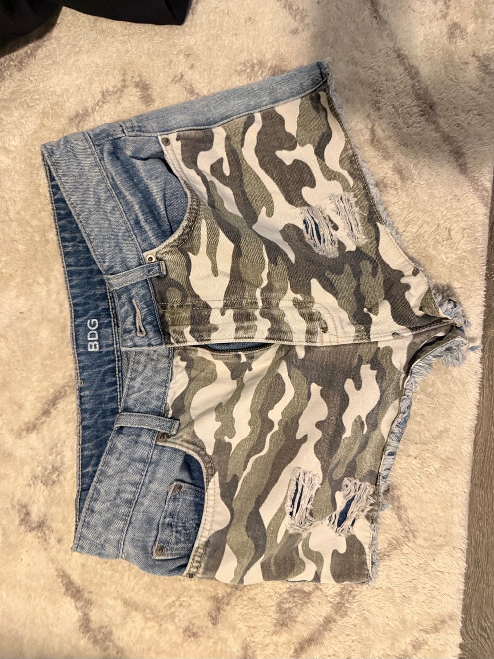 Urban outfitters shorts BDG camo Frayed Hem Denim Shorts